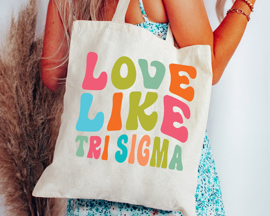 Sigma Sigma Sigma Love Like Sorority Tote Bag _ 34357g