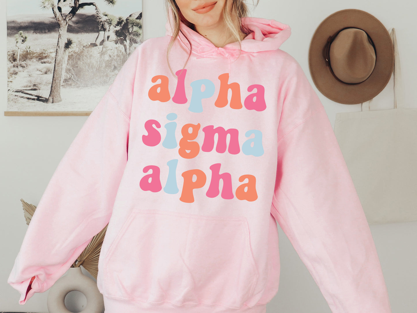 Alpha Sigma Alpha Vividly Vibrant Sorority Hoodie _ 3155g