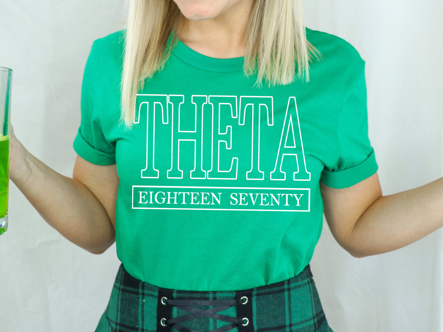 Kappa Alpha Theta Stencil Stacked Sorority T-shirt _ 2149g