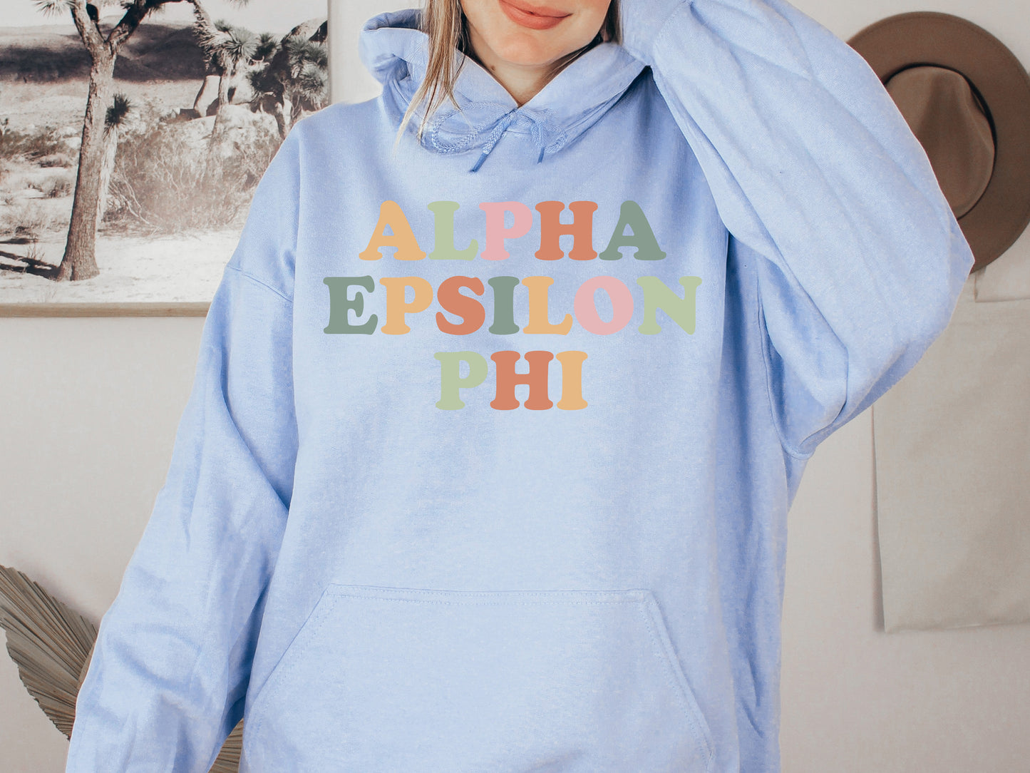 Alpha Epsilon Phi Bright and Proud Sorority Hoodie _ 416g
