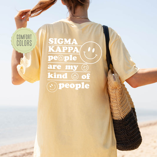 Sigma Kappa My Kind of People Comfort Colors Sorority T-shirt _ 33280g