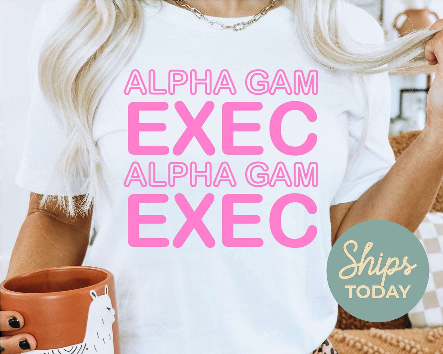 Alpha Gamma Delta Executive Sisterhood Sorority T-shirt _ 30903g