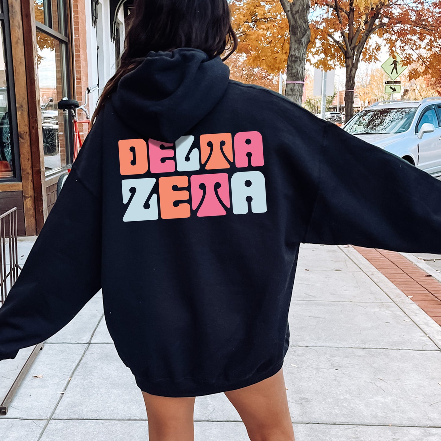 Delta Zeta Vibrant Verve Sorority Hoodie _ 32614g