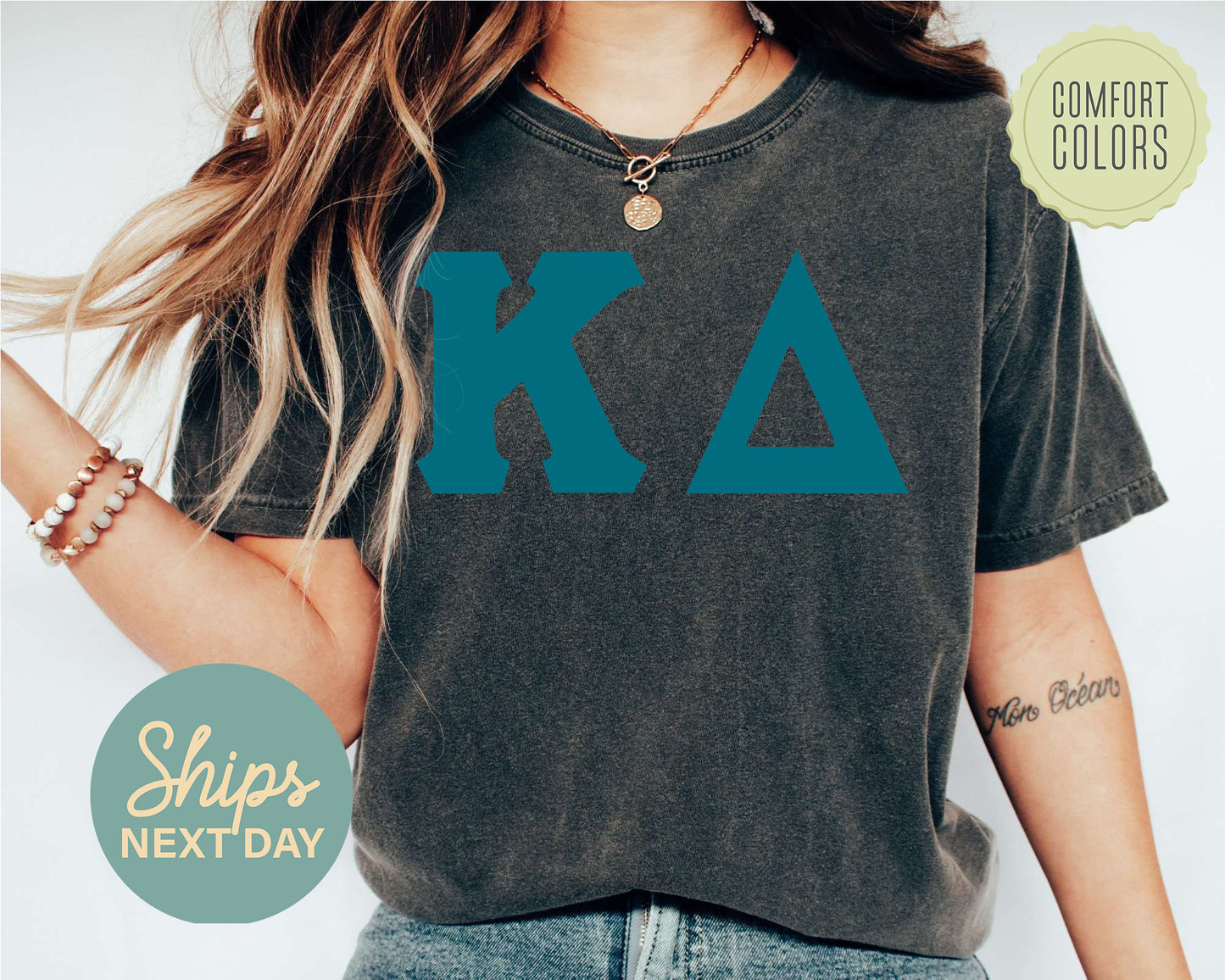 Kappa Delta Back to the Basics Comfort Colors Sorority T-shirt _ 638g