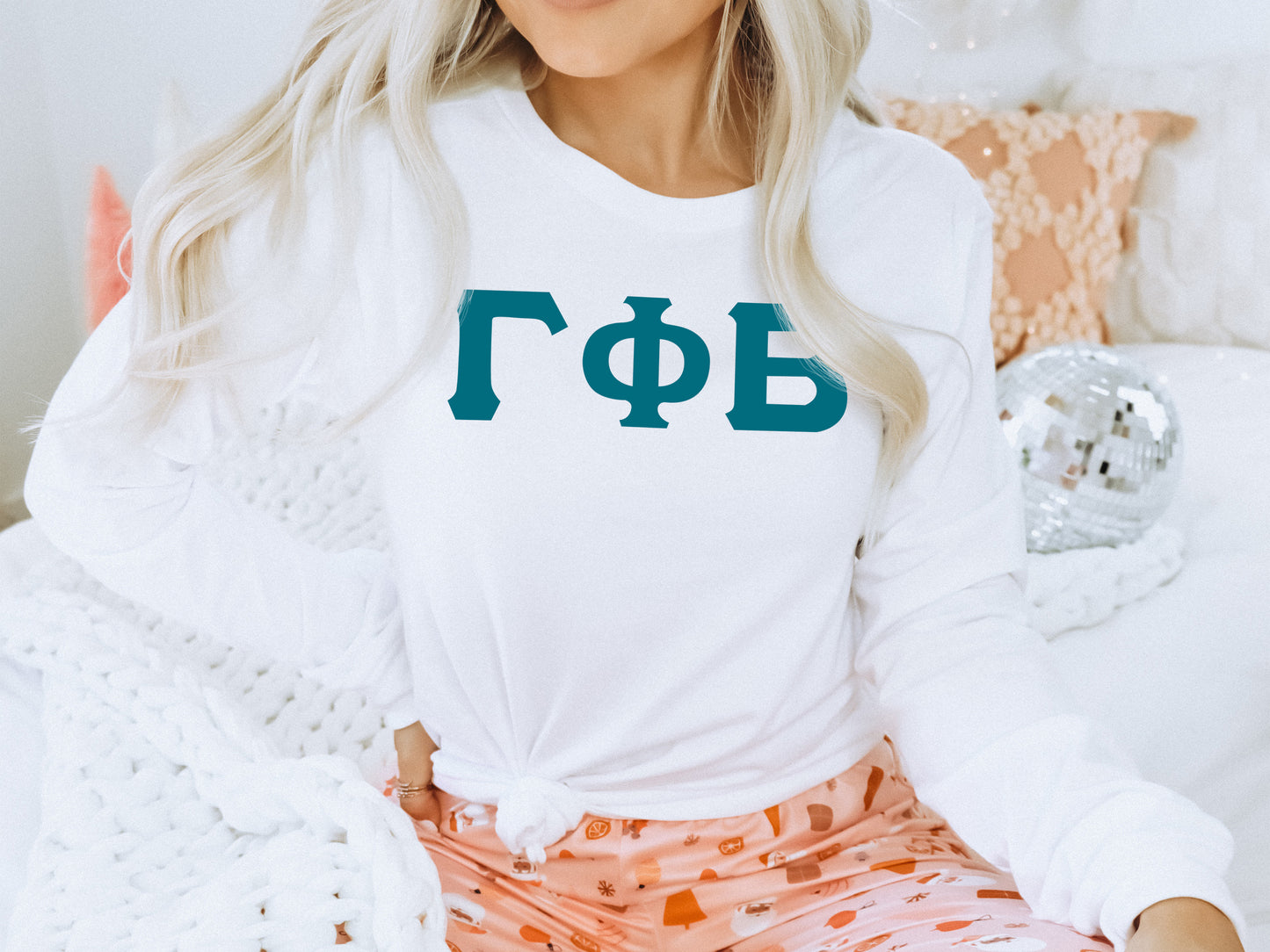 Gamma Phi Beta Back to the Basics Sorority Long Sleeve T-shirt _ 636g