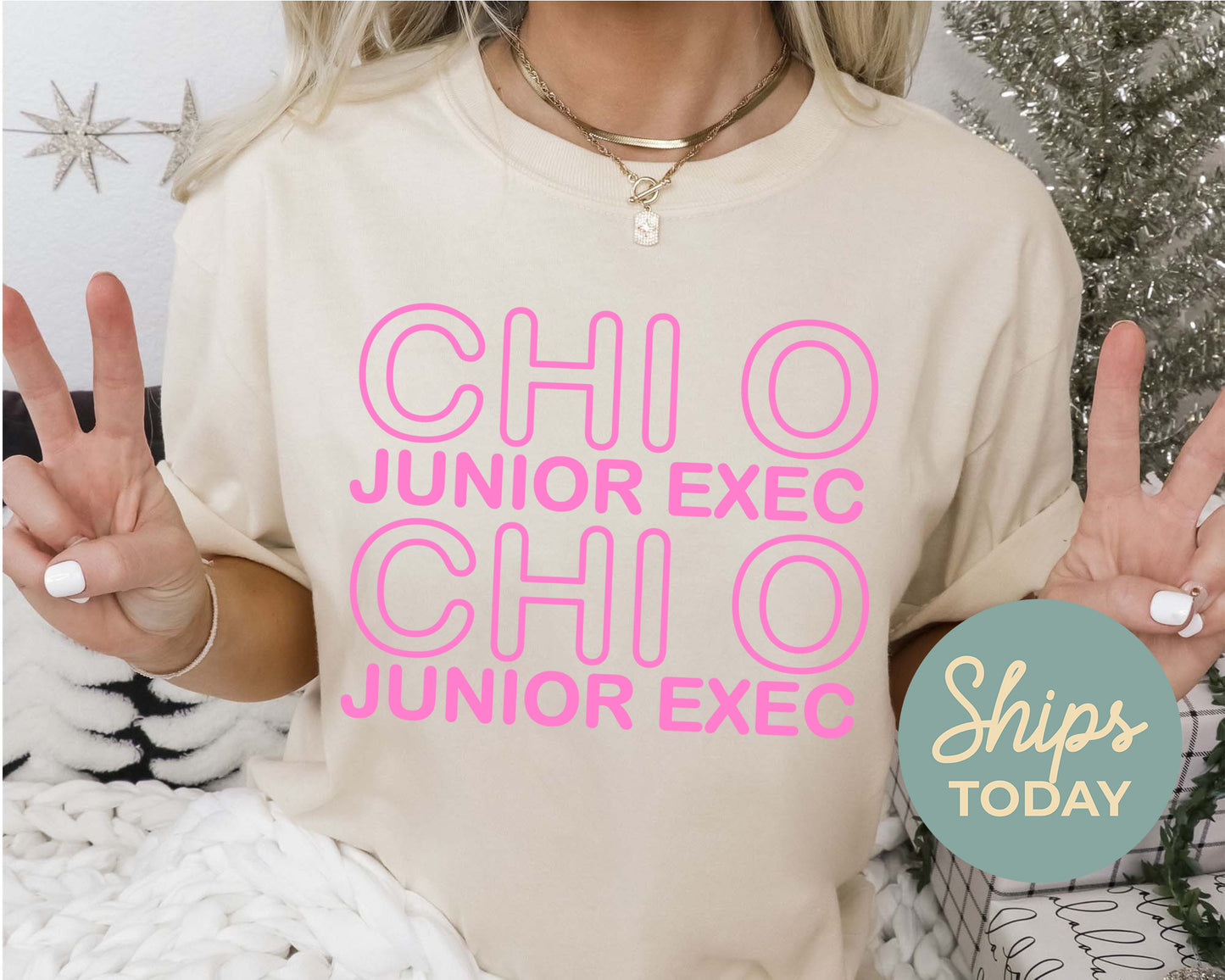Chi Omega Junior Exec Sorority T-shirt _ 30935g