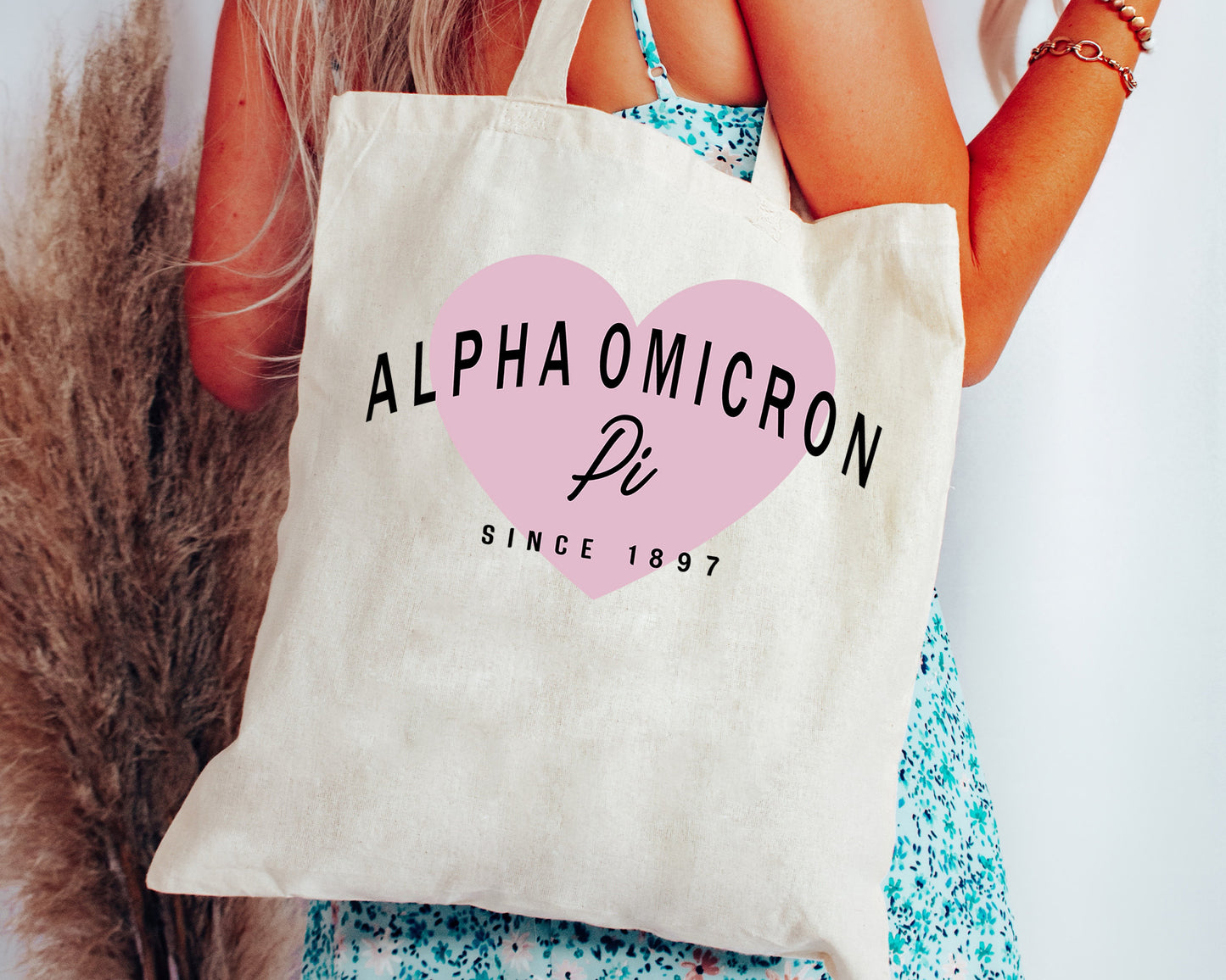 Alpha Omicron Pi Pretty in Pink Sorority Tote Bag _ 34286g