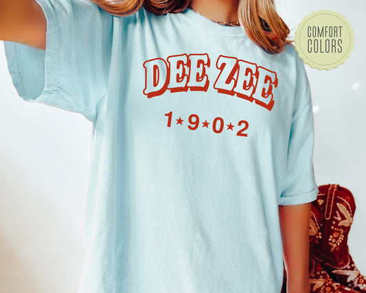 Delta Zeta Red Arch Comfort Colors Sorority T-shirt _ 375g