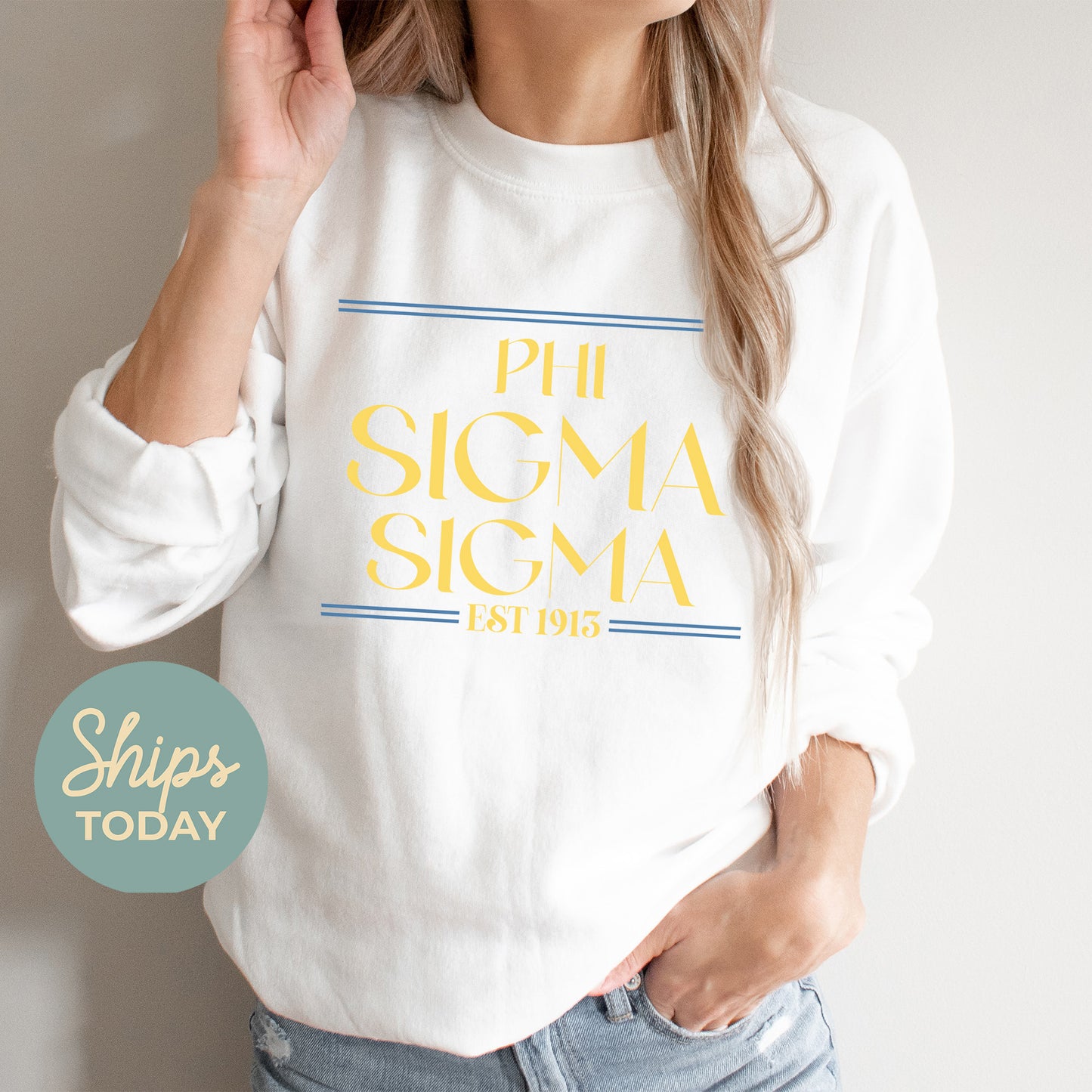 Phi Sigma Sigma Greek Harmony Sorority Sweatshirt _ 34983g