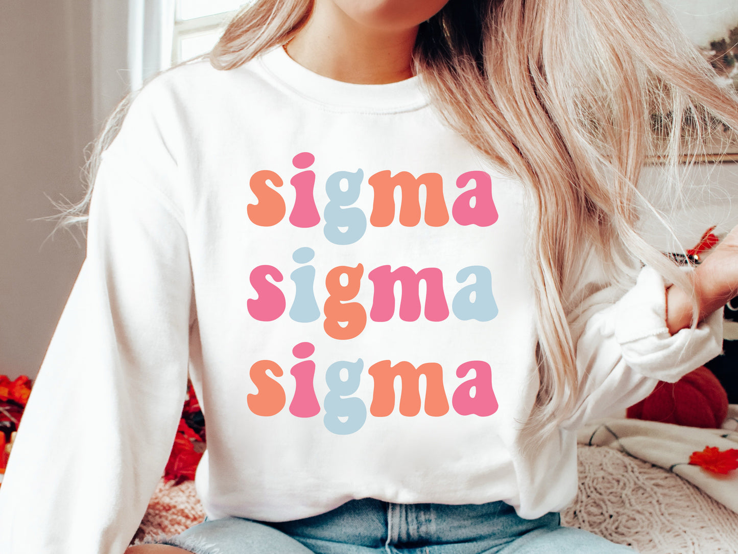Sigma Sigma Sigma Vividly Vibrant Sorority Sweatshirt _ 3172g