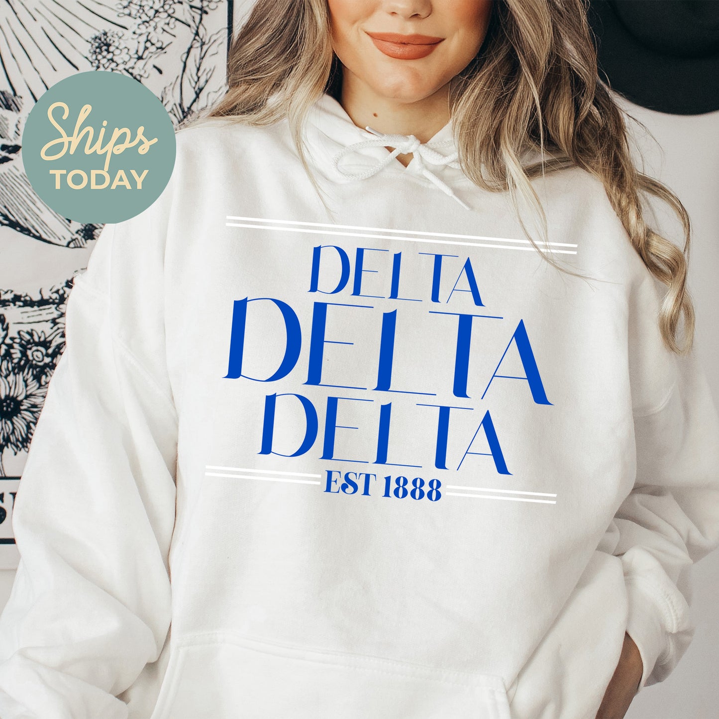 Delta Delta Delta Greek Harmony Sorority Hoodie _ 34974g