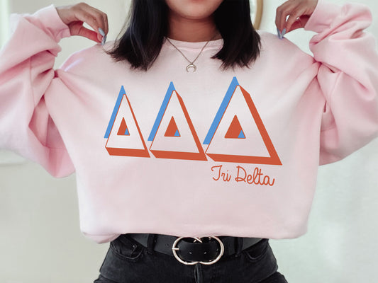 Delta Delta Delta American Colored Sorority Sweatshirt _ 36g
