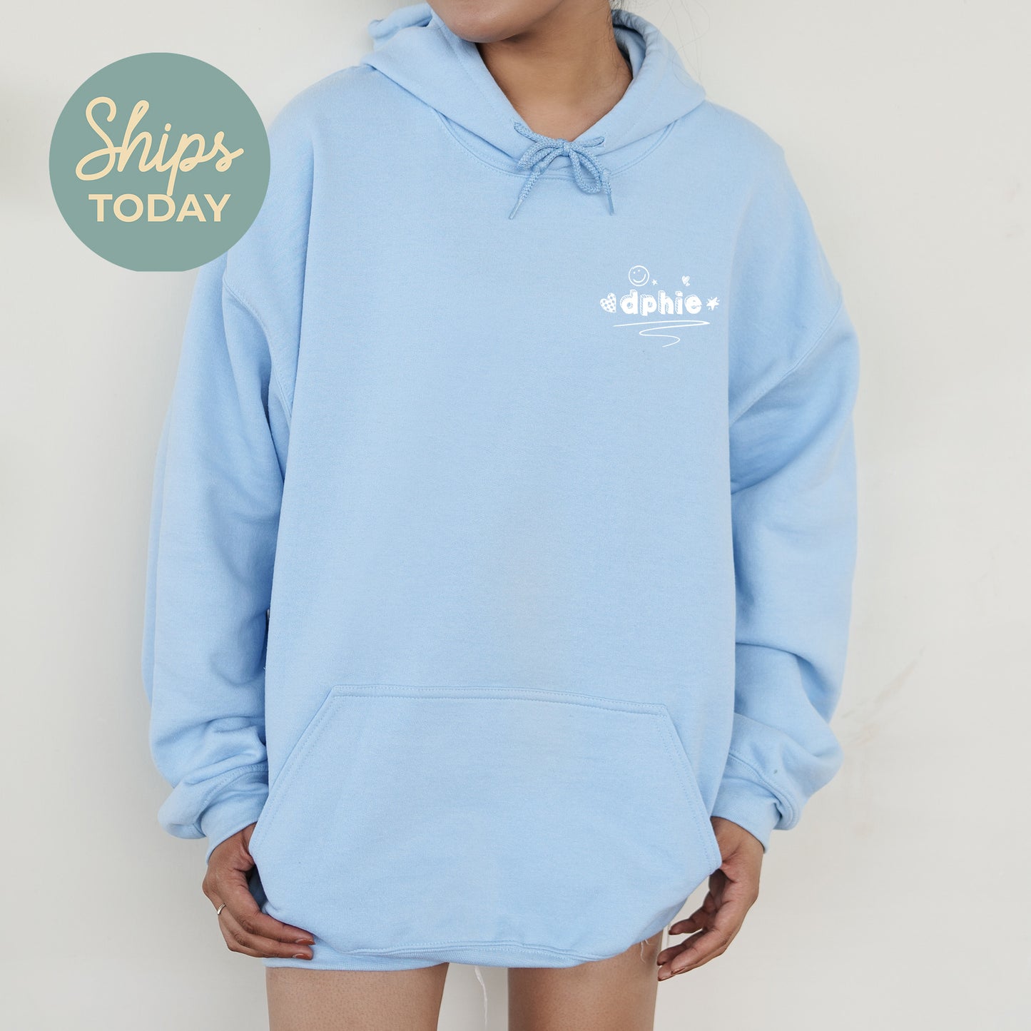 Delta Phi Epsilon Fun Letters Sorority Hoodie _ 39228g