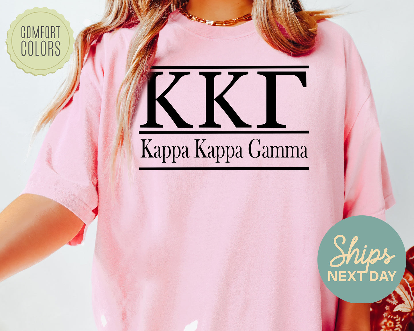 Kappa Kappa Gamma Bold Statement Comfort Colors Sorority T-shirt _ 301g