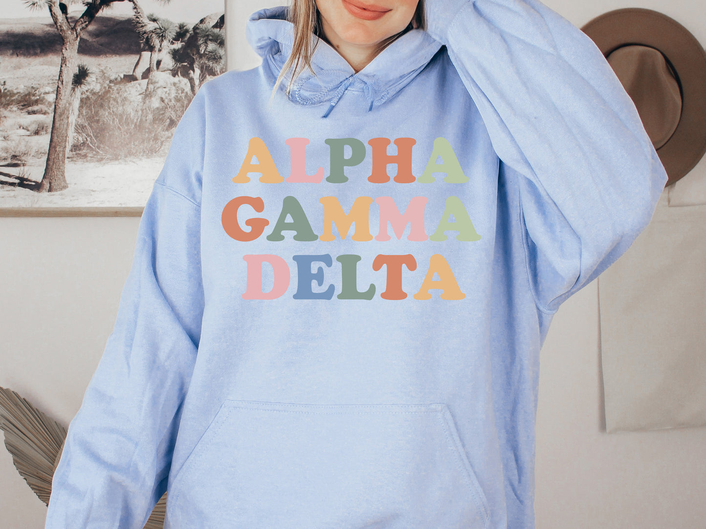 Alpha Gamma Delta Bright and Proud Sorority Hoodie _ 417g