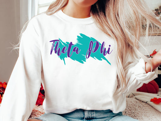 Theta Phi Alpha Paint Party Sorority Sweatshirt _ 4496g