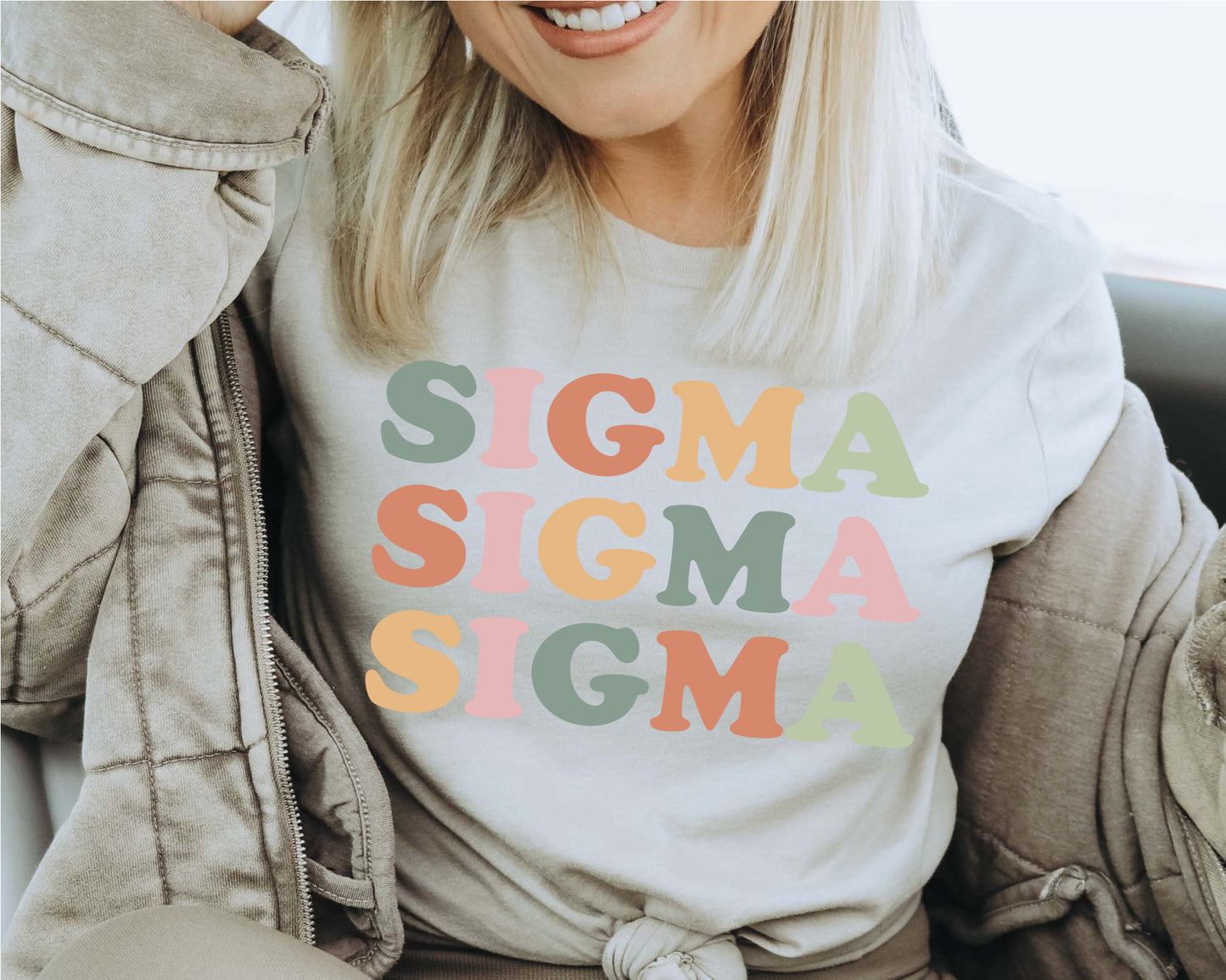 Sigma Sigma Sigma Bright and Proud Sorority T-shirt _ 437g
