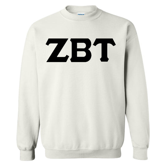Zeta Beta Tau Black Letters Fraternity Sweatshirt _ 34936g