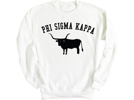 Phi Sigma Kappa Long Horn Fraternity Sweatshirt _ 1541g