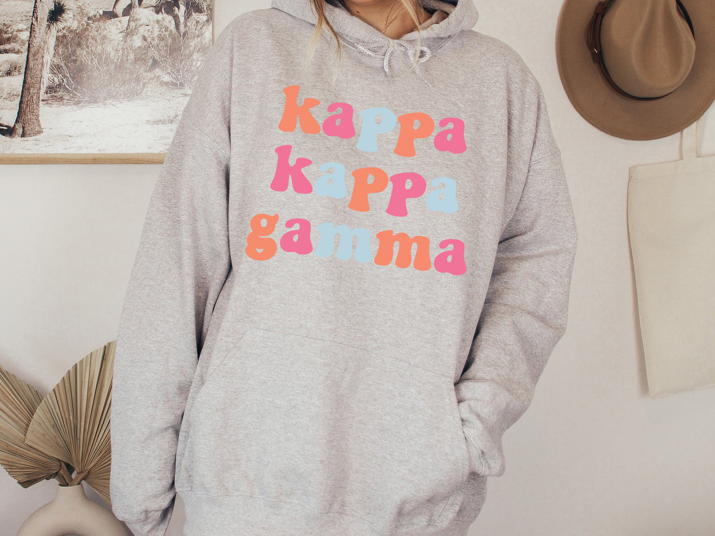 Kappa Kappa Gamma Vividly Vibrant Sorority Hoodie _ 3166g