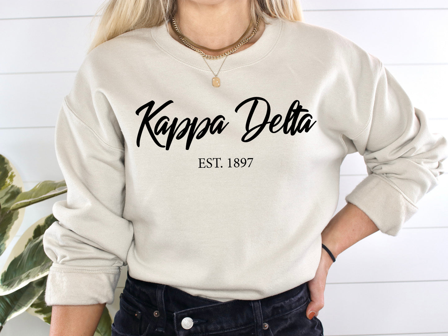 Kappa Delta Black Flowy Sorority Sweatshirt _ 93g