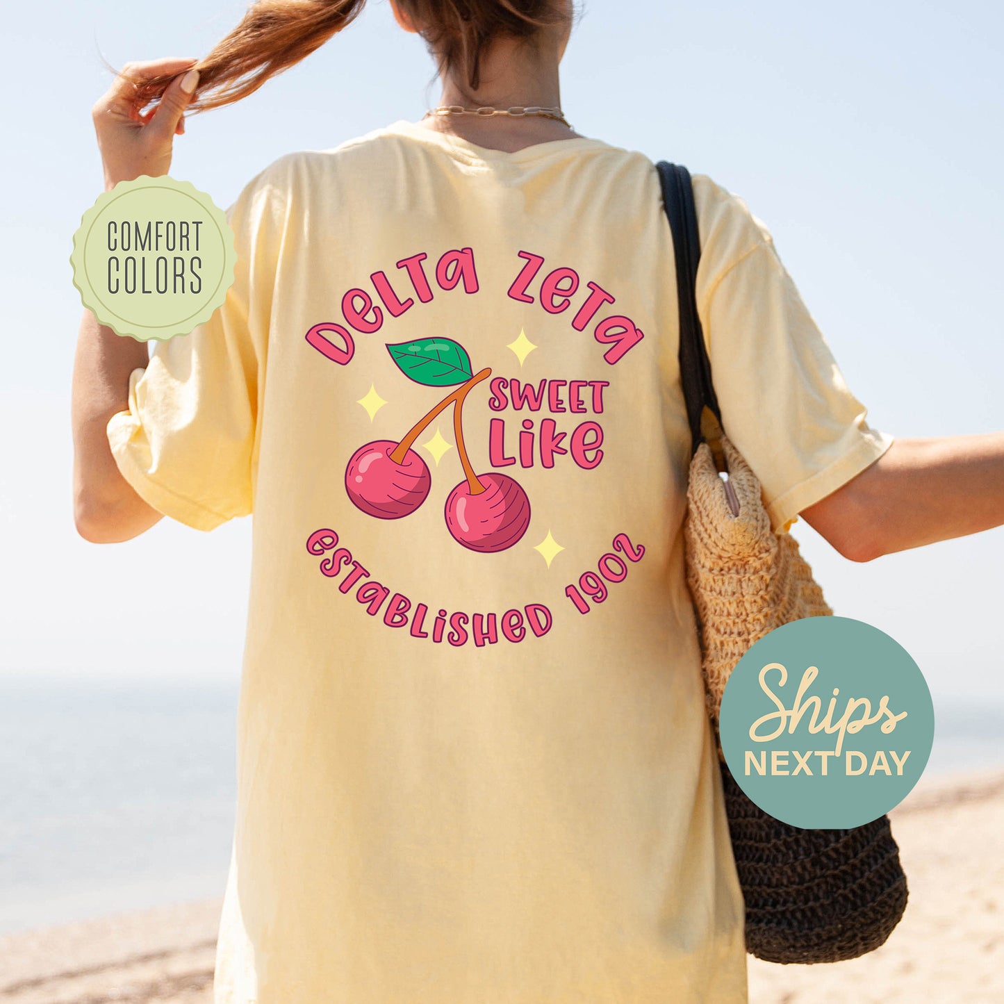 Delta Zeta Sweet Like Cherry Comfort Colors Sorority T-shirt _ 32042g