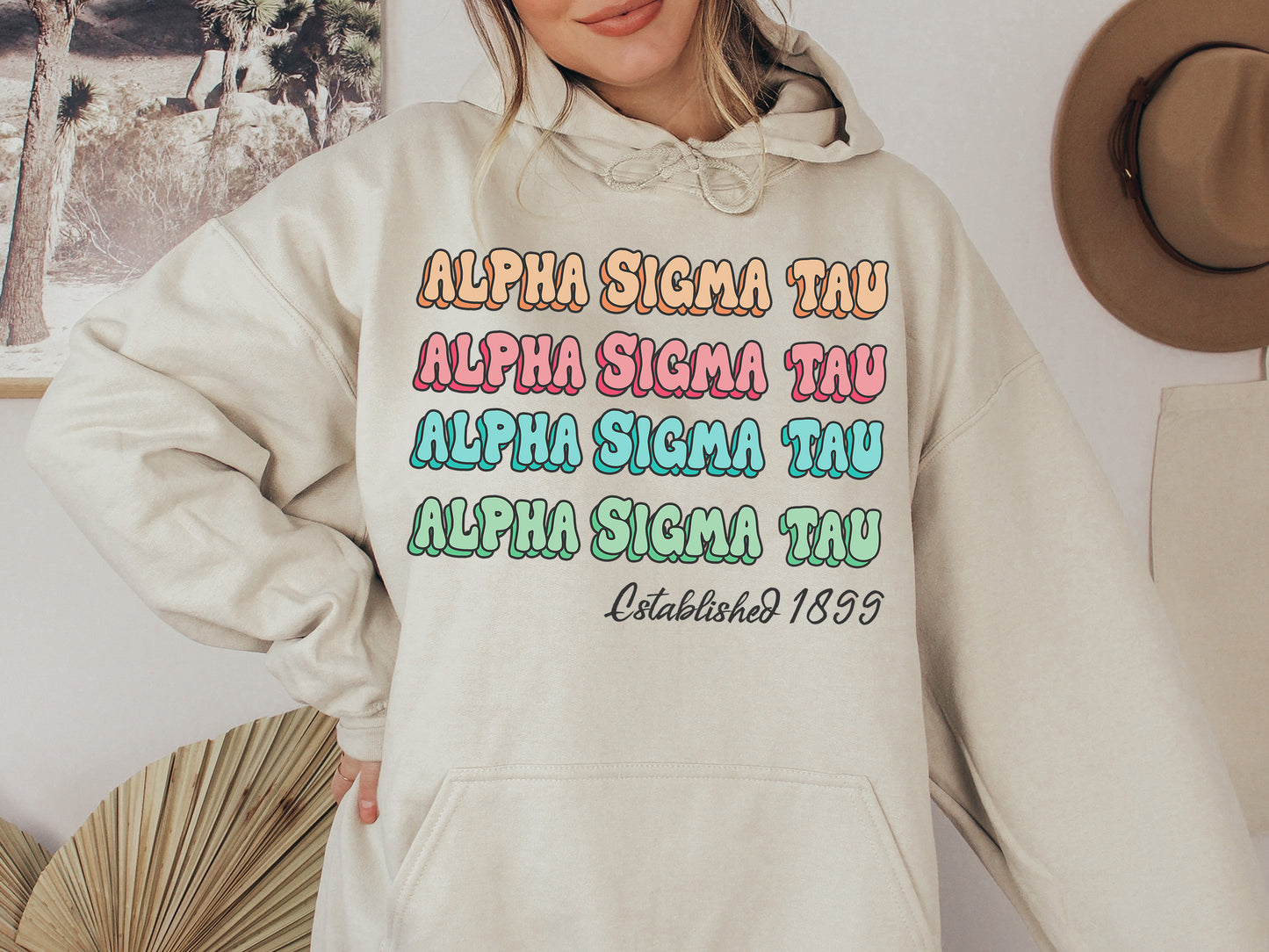 Alpha Sigma Tau Lucy Sorority Hoodie _ 265g