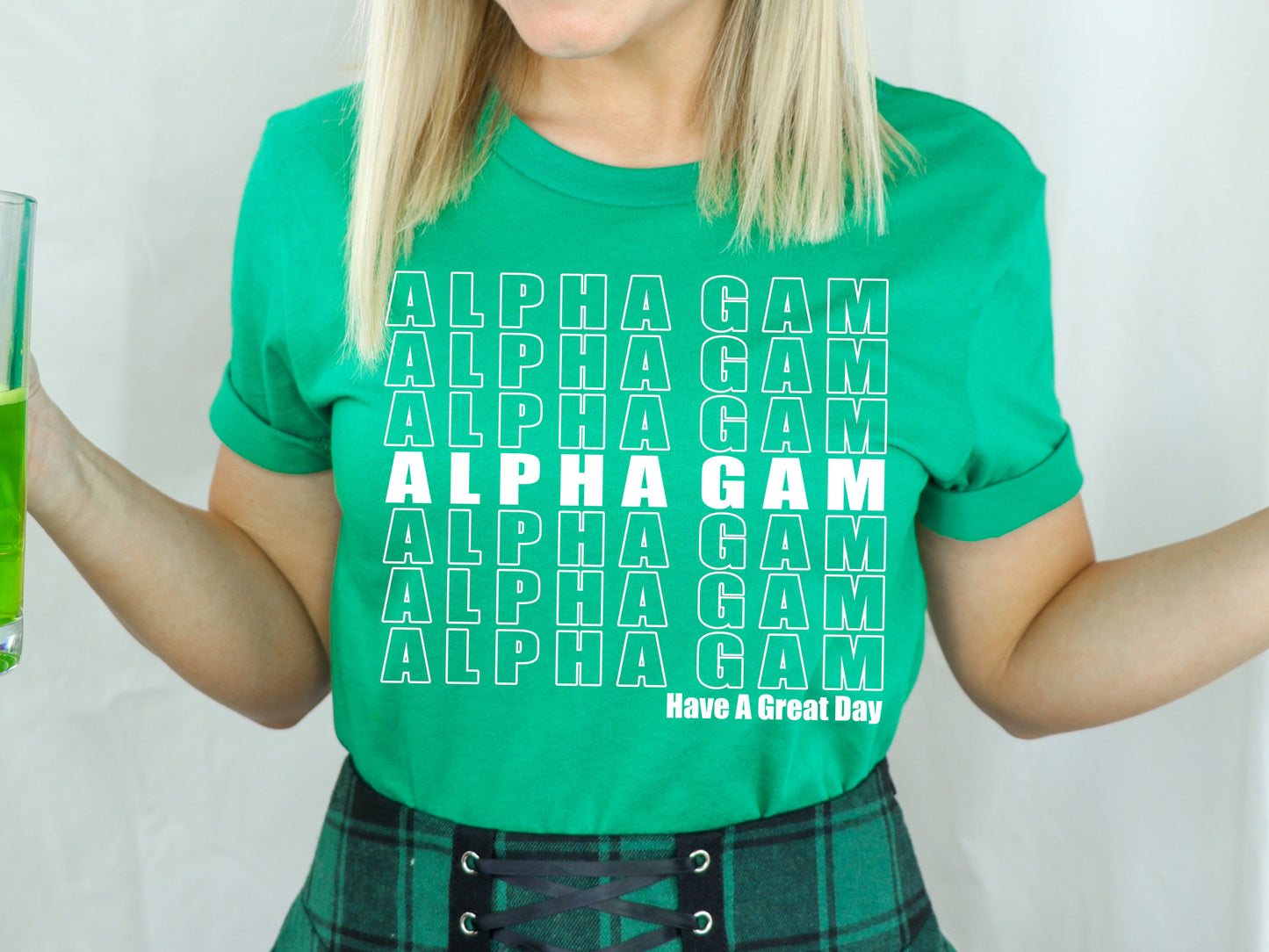 Alpha Gamma Delta Have a Great Day Sorority T-shirt _ 2111g