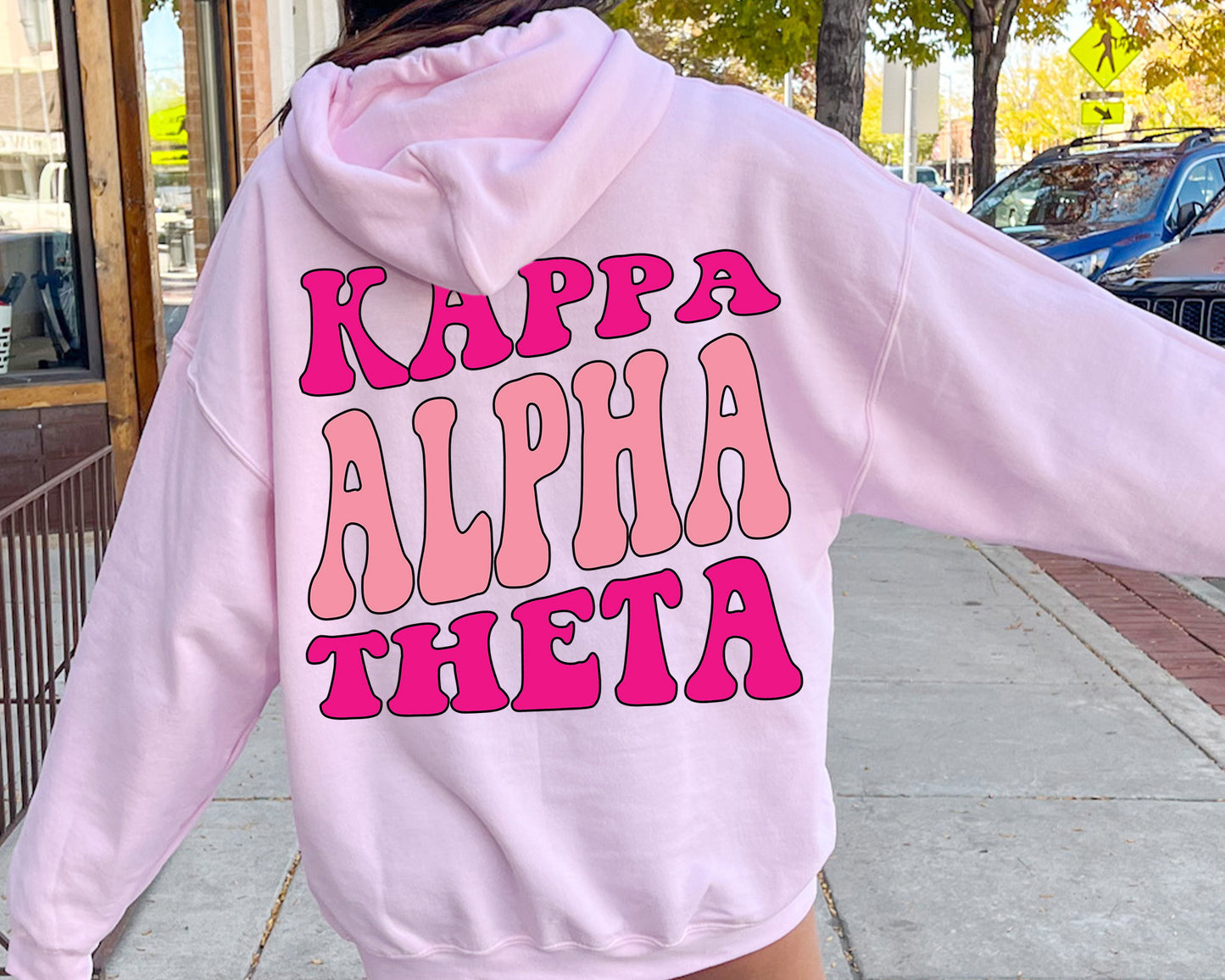 Kappa Alpha Theta Shades of Pink Sorority Hoodie _ 32987g