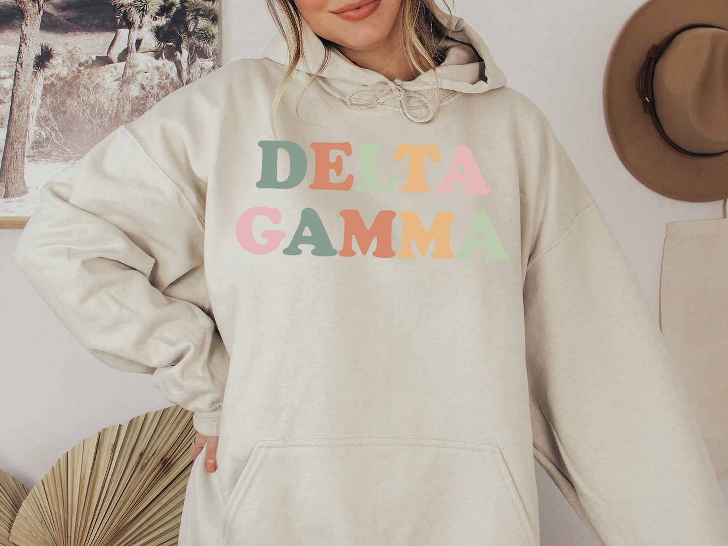 Delta Gamma Bright and Proud Sorority Hoodie _ 425g
