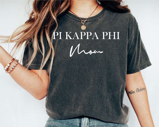 Pi Kappa Phi Cursive Mom Fraternity T-shirt _ 2039g