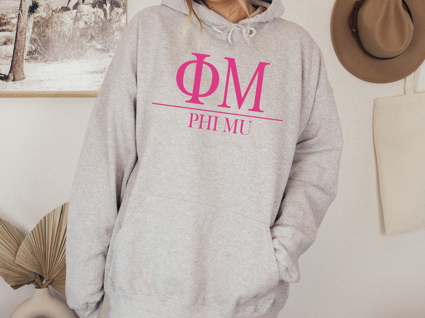 Phi Mu Loud Letters Sorority Hoodie _ 484g