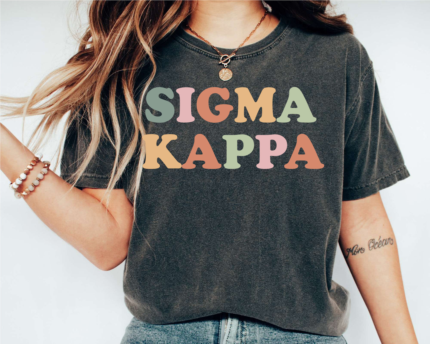 Sigma Kappa Bright and Proud Sorority T-shirt _ 436g