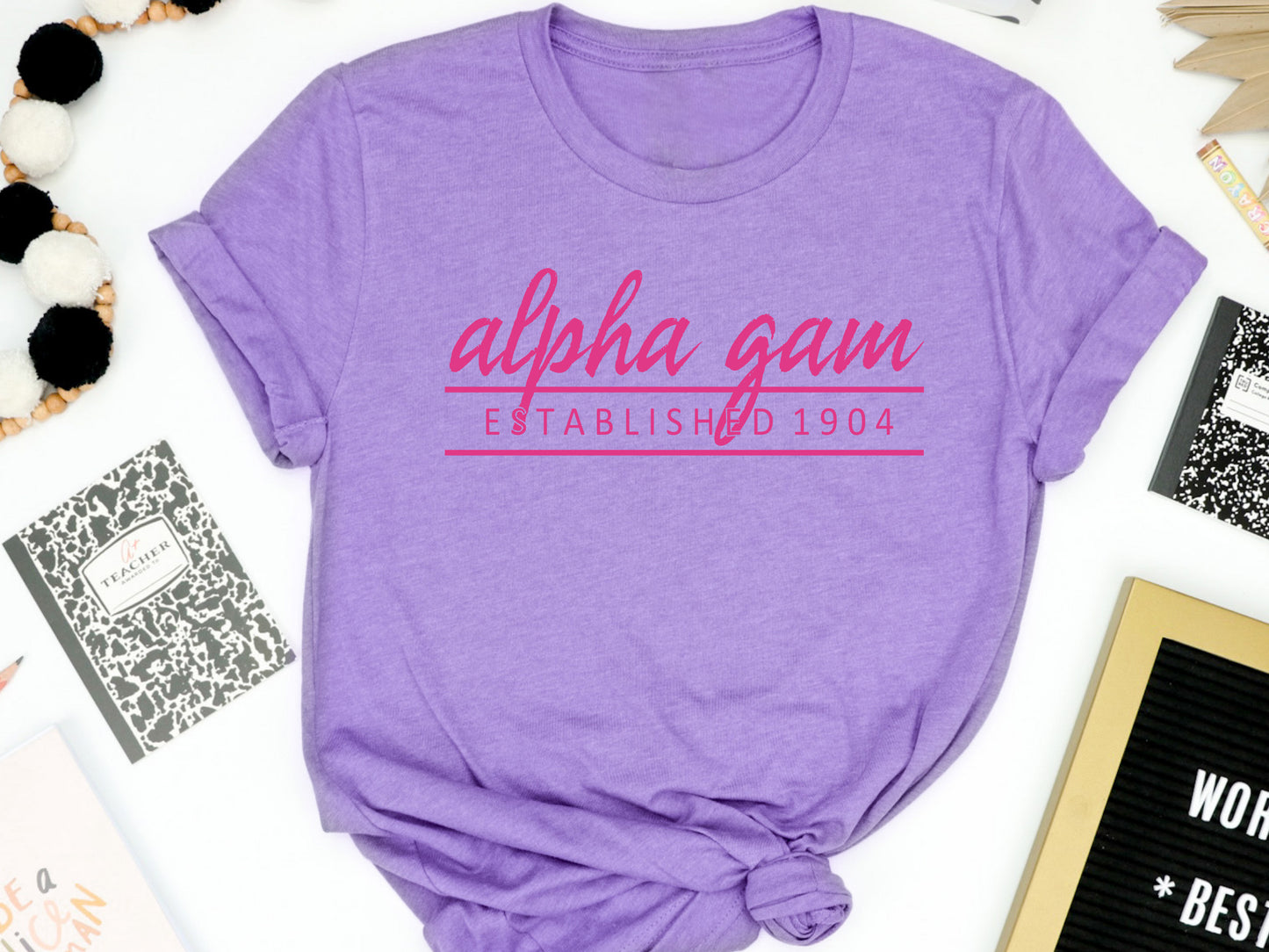 Alpha Gamma Delta All Pink Sorority T-shirt _ 755g