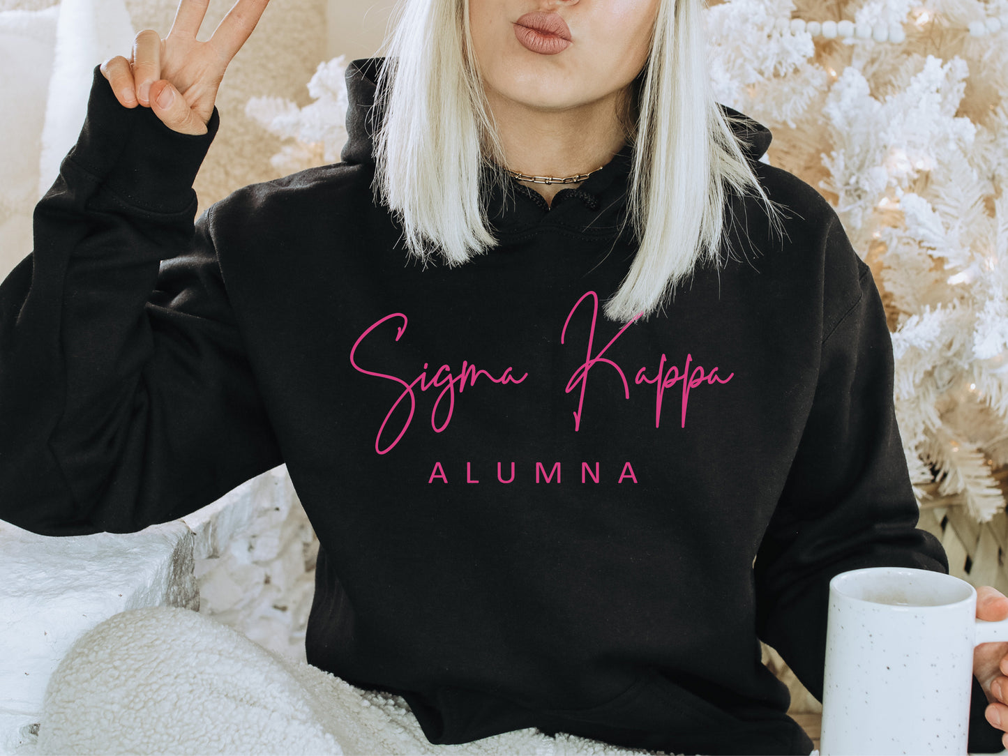 Sigma Kappa Simple and Sweet Alumna Sorority Hoodie _ 514g