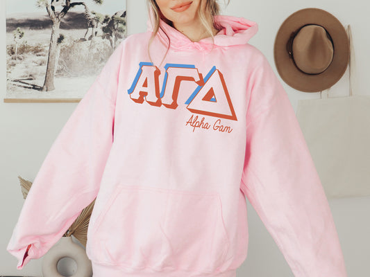 Alpha Gamma Delta American Colored Sorority Hoodie _ 29g