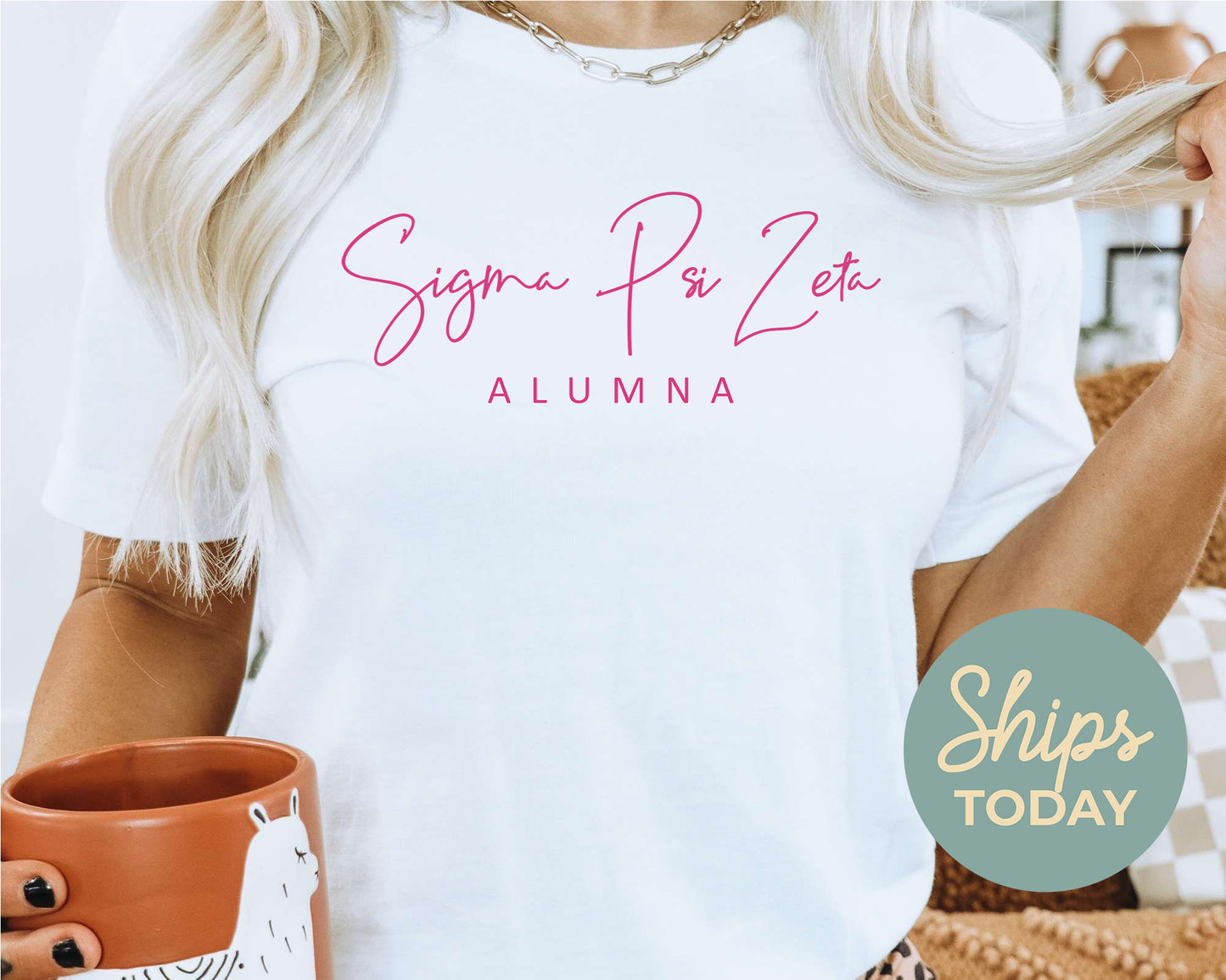 Sigma Psi Zeta Vintage Alumna Sorority T-shirt _ 3508g