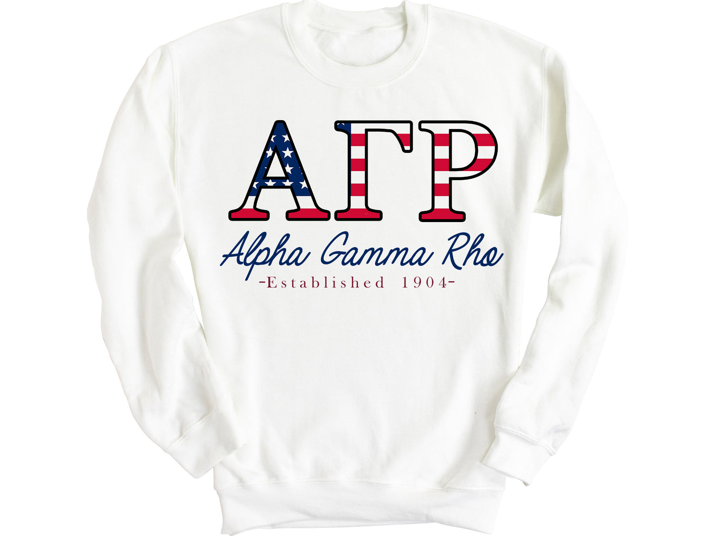 Alpha Gamma Rho American Flag Letters Fraternity Sweatshirt _ 1156g