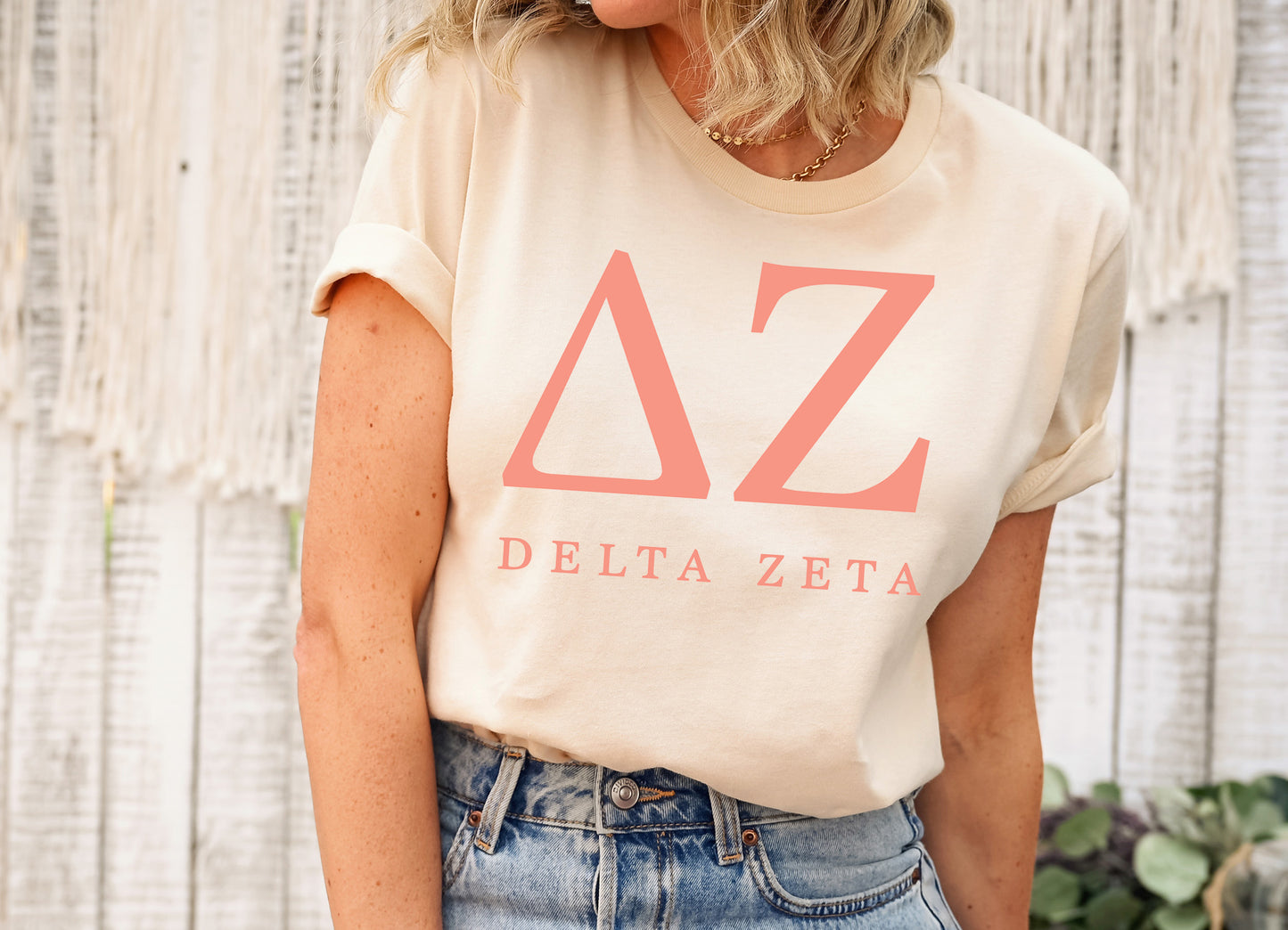 Delta Zeta Pink Personality Sorority T-shirt _ 661g