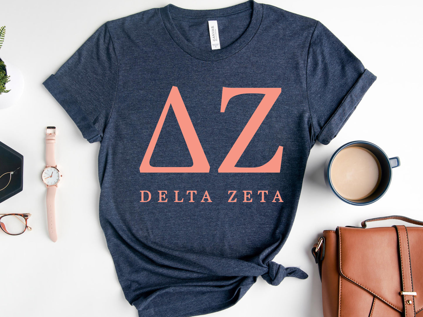 Delta Zeta Pink Personality Sorority T-shirt _ 661g