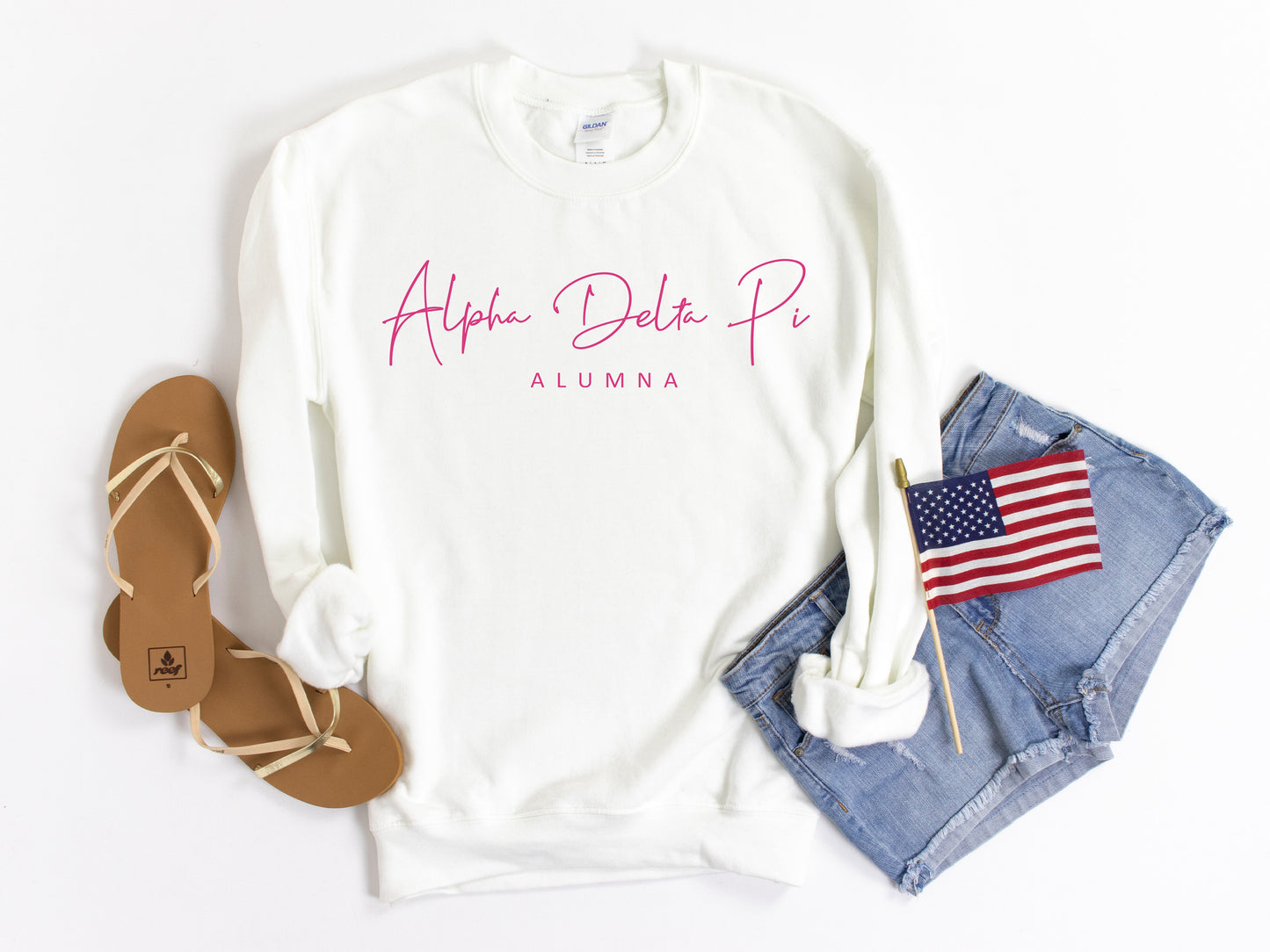 Alpha Delta Pi Simple and Sweet Alumna Sorority Sweatshirt _ 493g