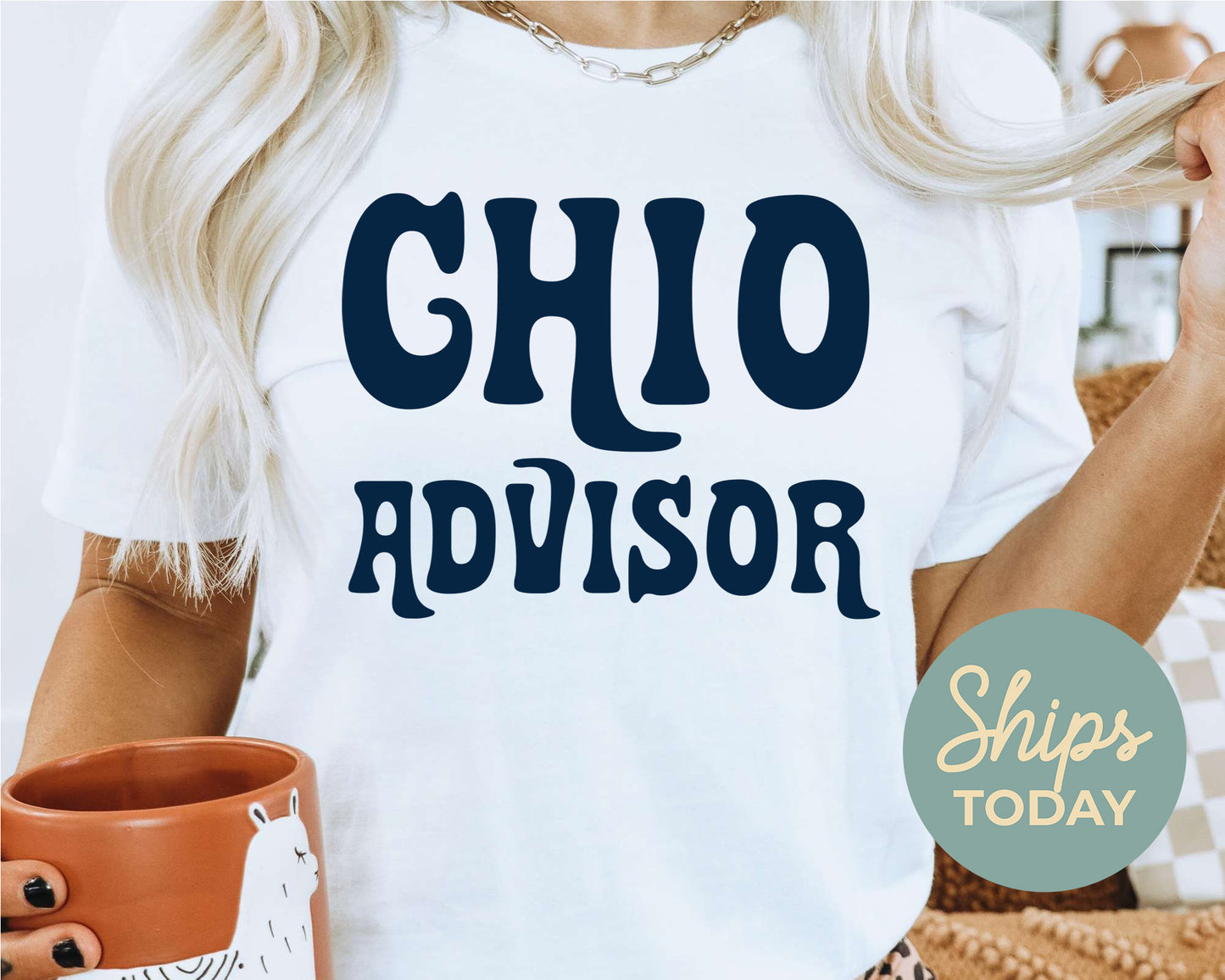 Chi Omega Best Advisor Sorority T-shirt _ 3106g