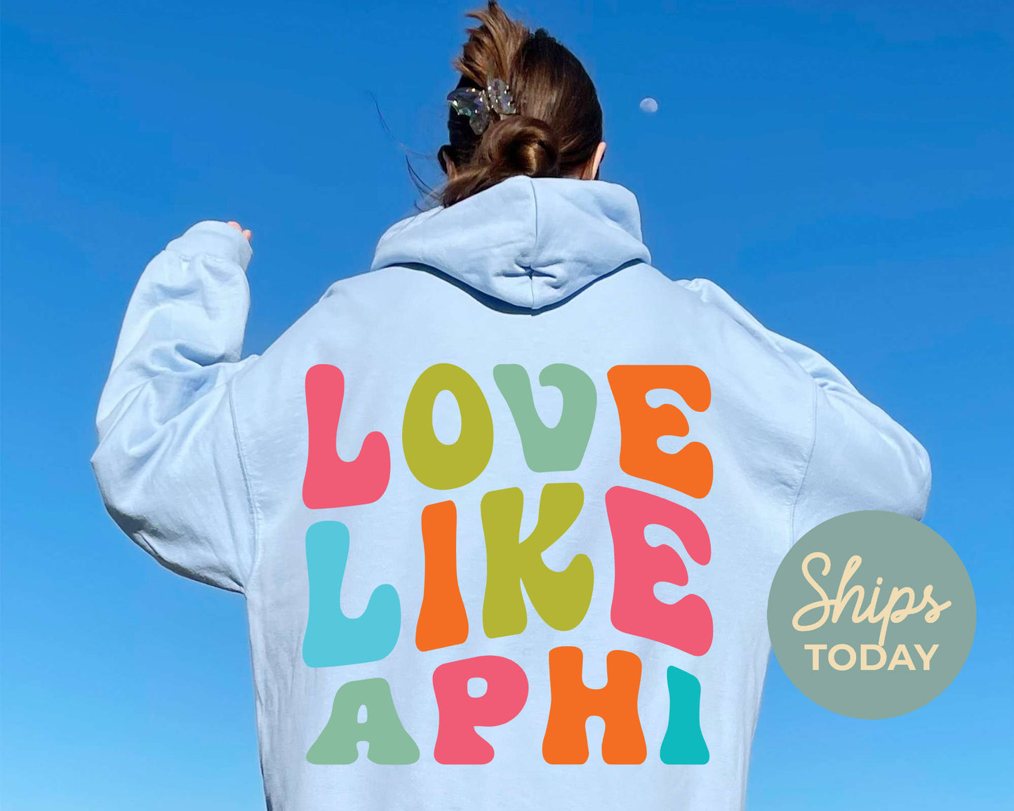 Alpha Phi Blissful and Vibrant Sorority Hoodie _ 33159g