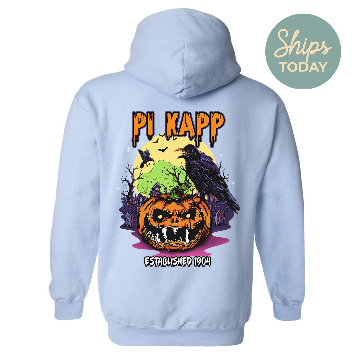 Pi Kappa Phi Halloween Bats Fraternity Hoodie _ 36271g