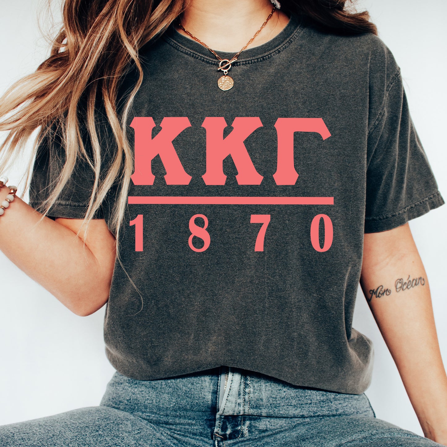 Kappa Kappa Gamma Monochromatic Sorority T-shirt _ 30860g