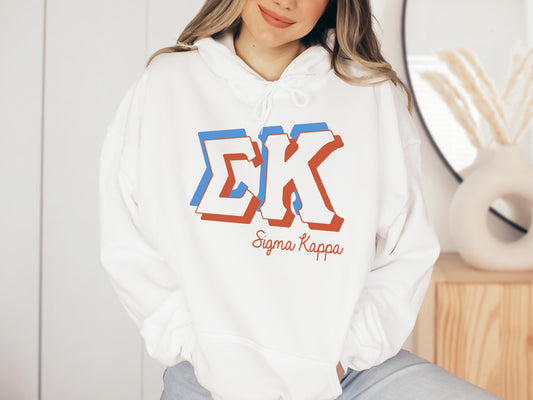 Sigma Kappa American Colored Sorority Hoodie _ 48g