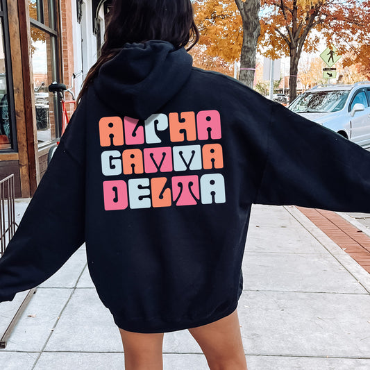 Alpha Gamma Delta Vibrant Verve Sorority Hoodie _ 32604g