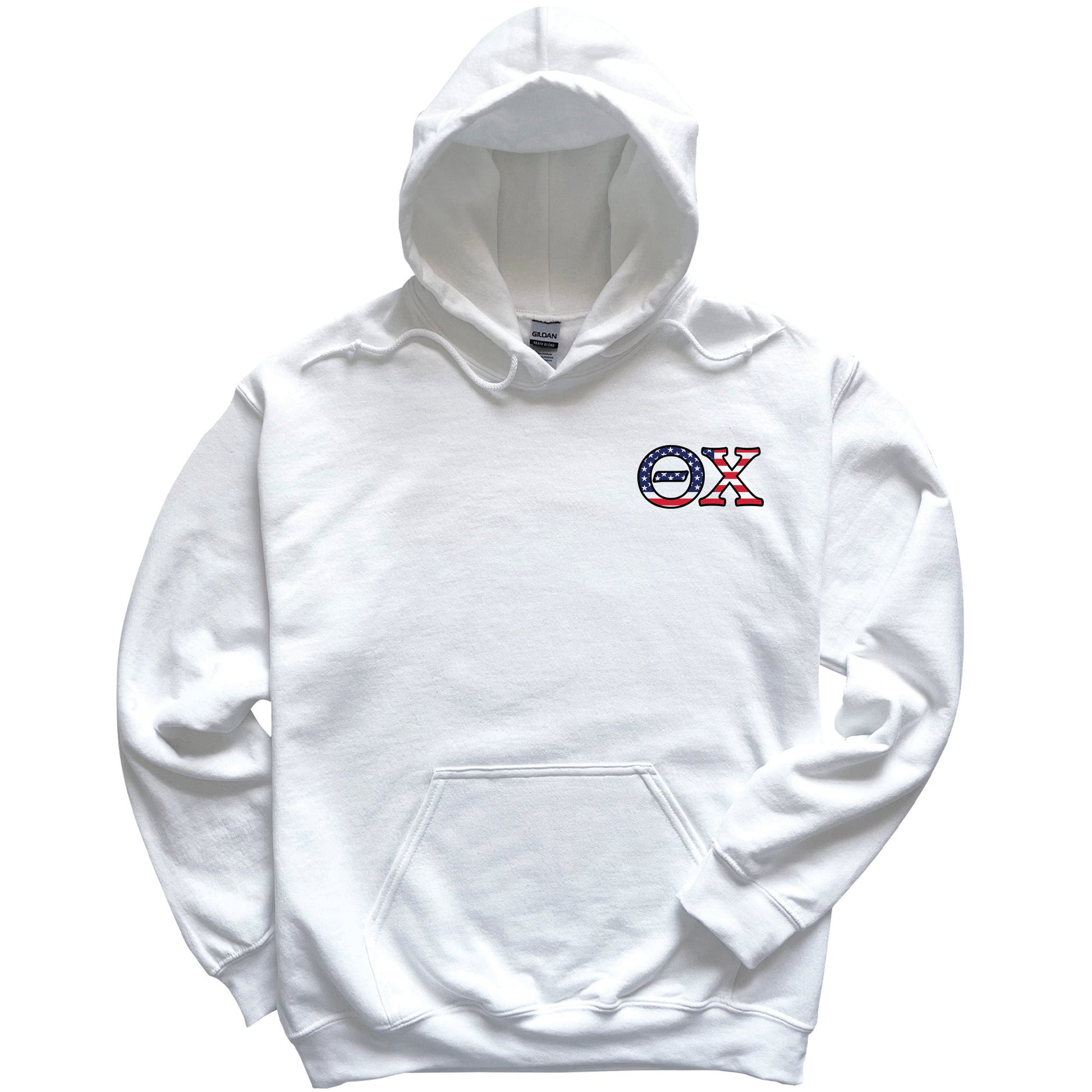 a white hoodie with the word ex on it