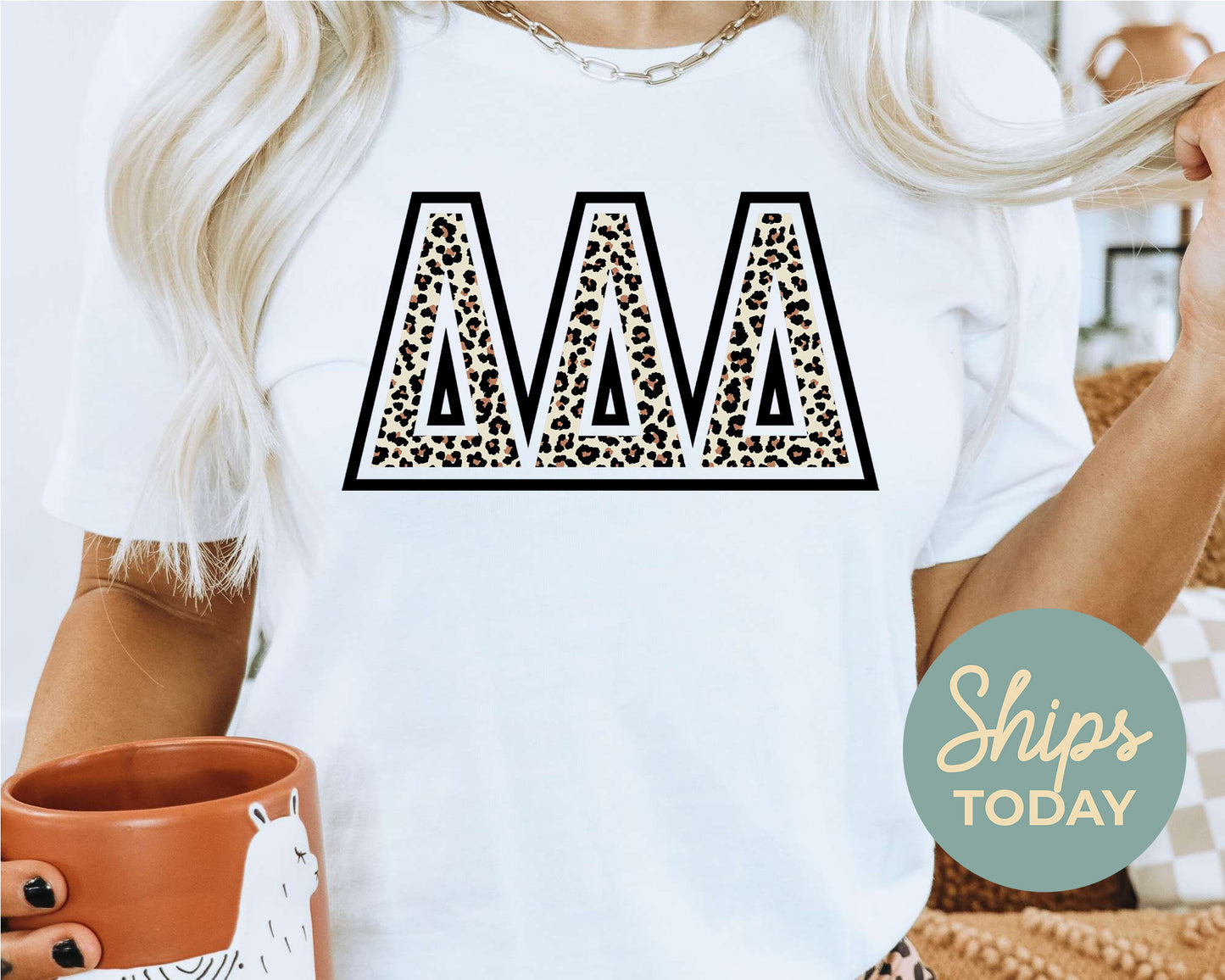 Delta Delta Delta Safari Style Letters Sorority T-shirt _ 30445g