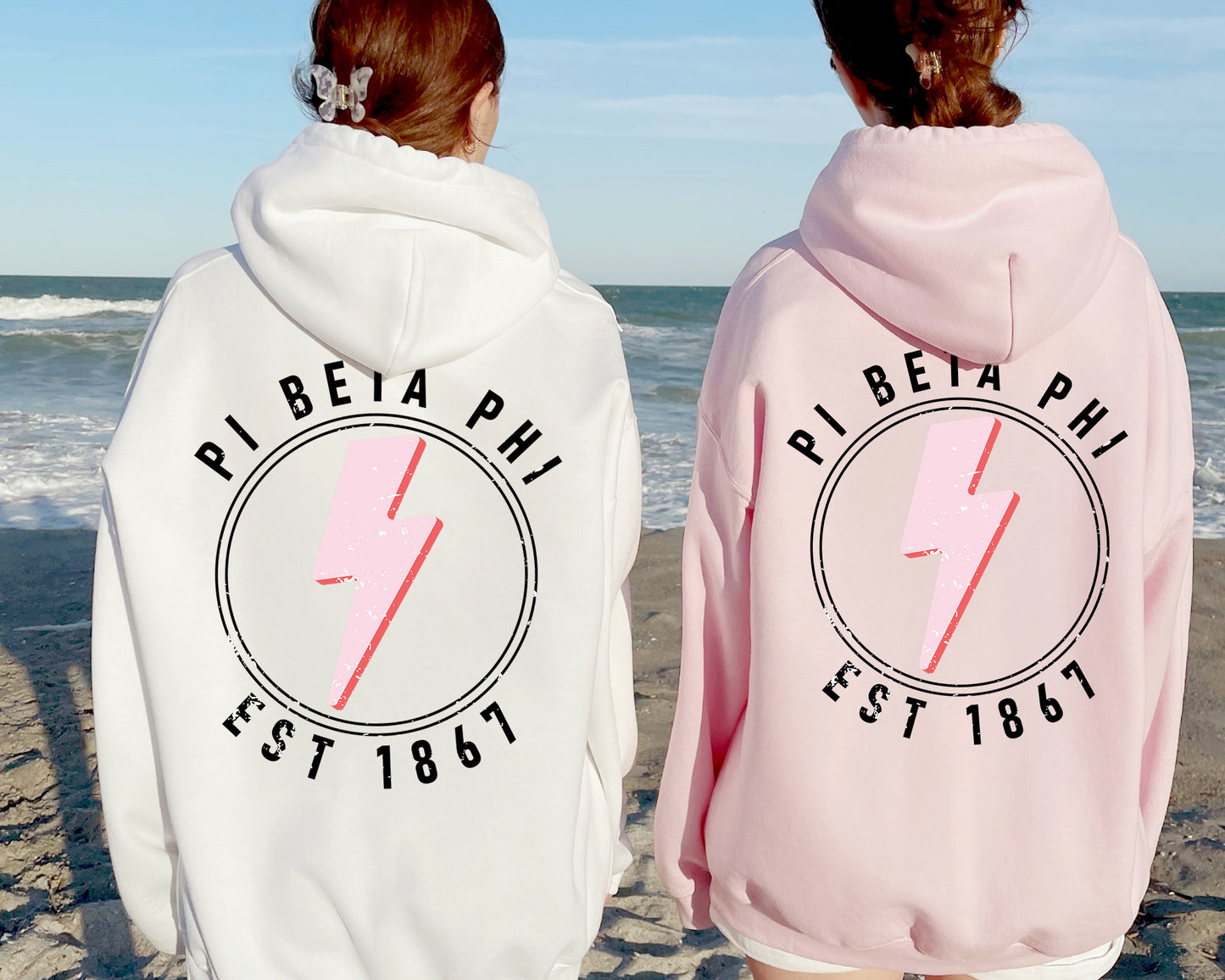 Pi Beta Phi Pinkish Strike Sorority Hoodie _ 33122g